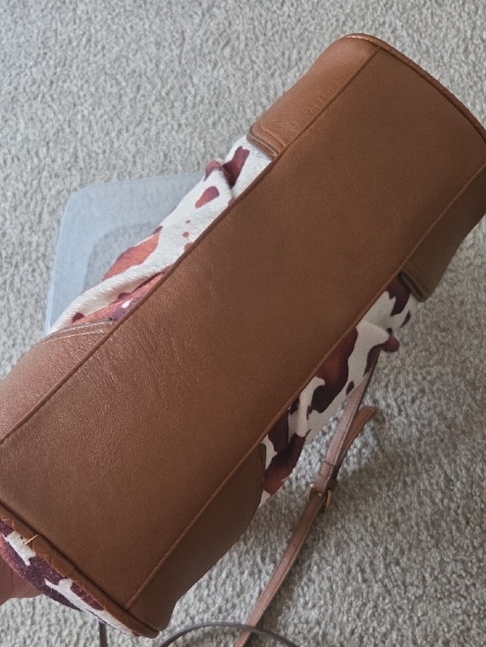 Juicy Couture Romance Cow Satchel in Saddle Brown, Shoulder Bag NWT - Picture 7 of 12